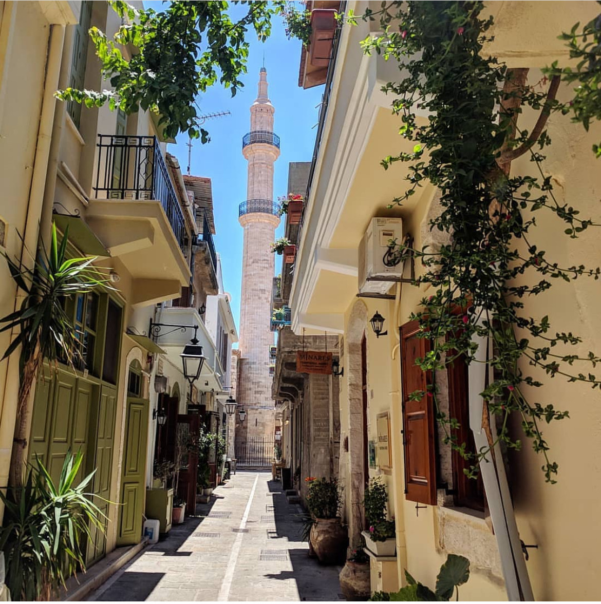 Neratze Mosque minaret over Rethymno Old Town