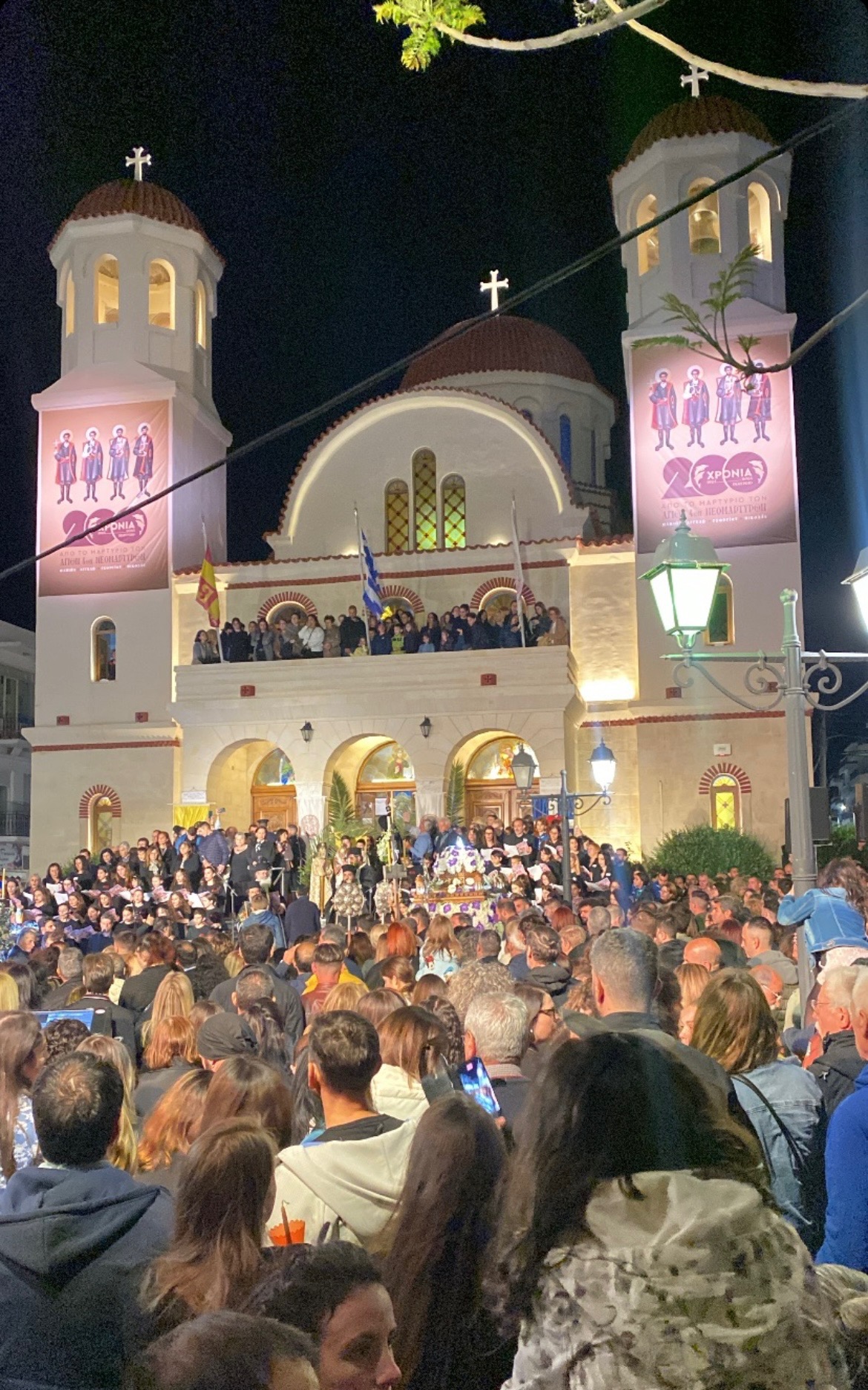 Rethymno Good Friday Epitaphios procession with candles
