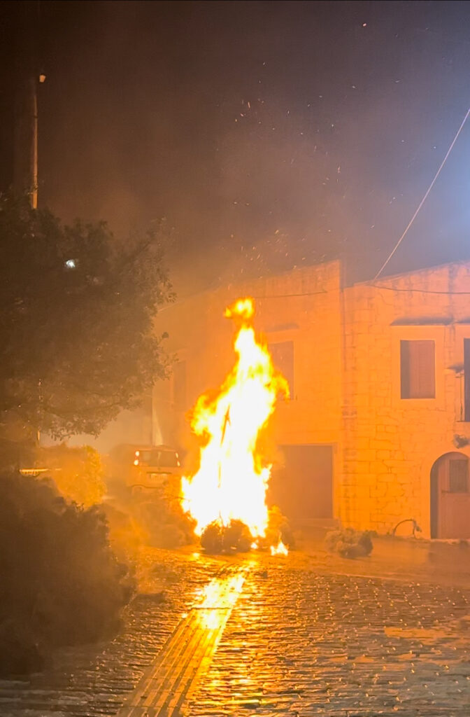 Burning of Judas in a small village of Rethymno