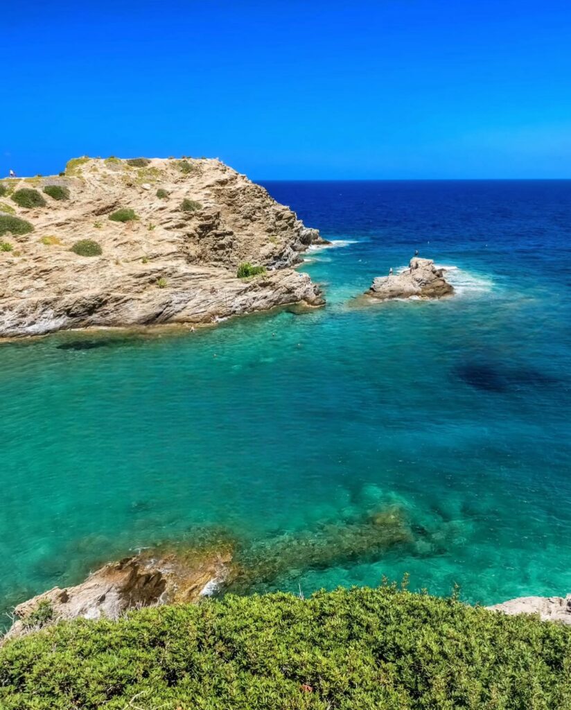 Beautiful clear waters of Bali Beach Rethymno
