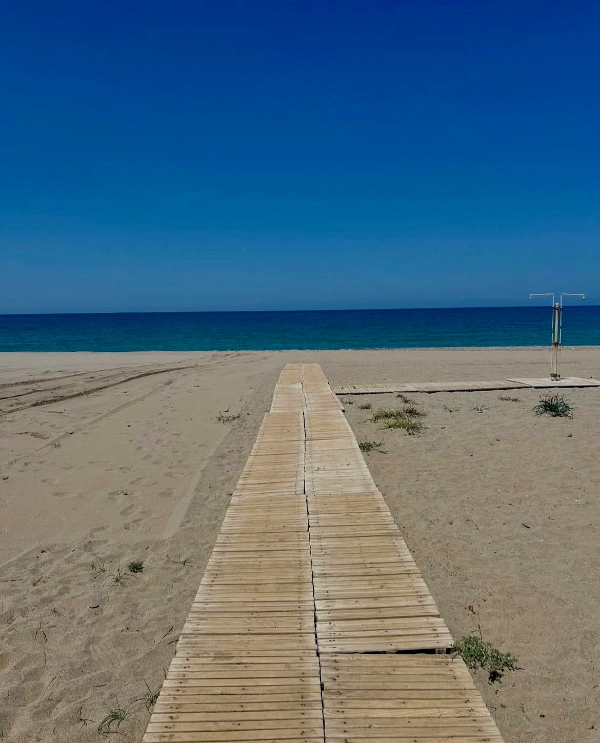 Platanes Beach in Rethymno Crete near the water