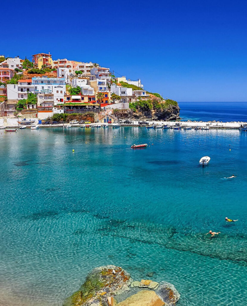 Gorgeous blue waters of Bali Beach Rethymno