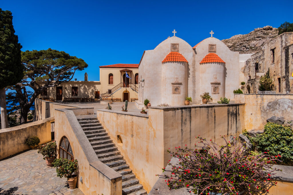 View of Preveli Monastery in Rethymno