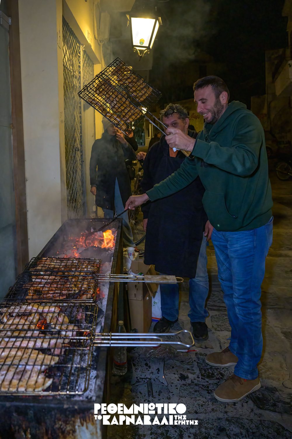 Tsiknopempti street celebration with food and music