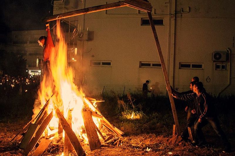 Burning of Judas in a village near Rethymno