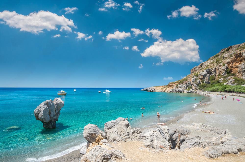 Preveli Beach and palm forest in southern Rethymno