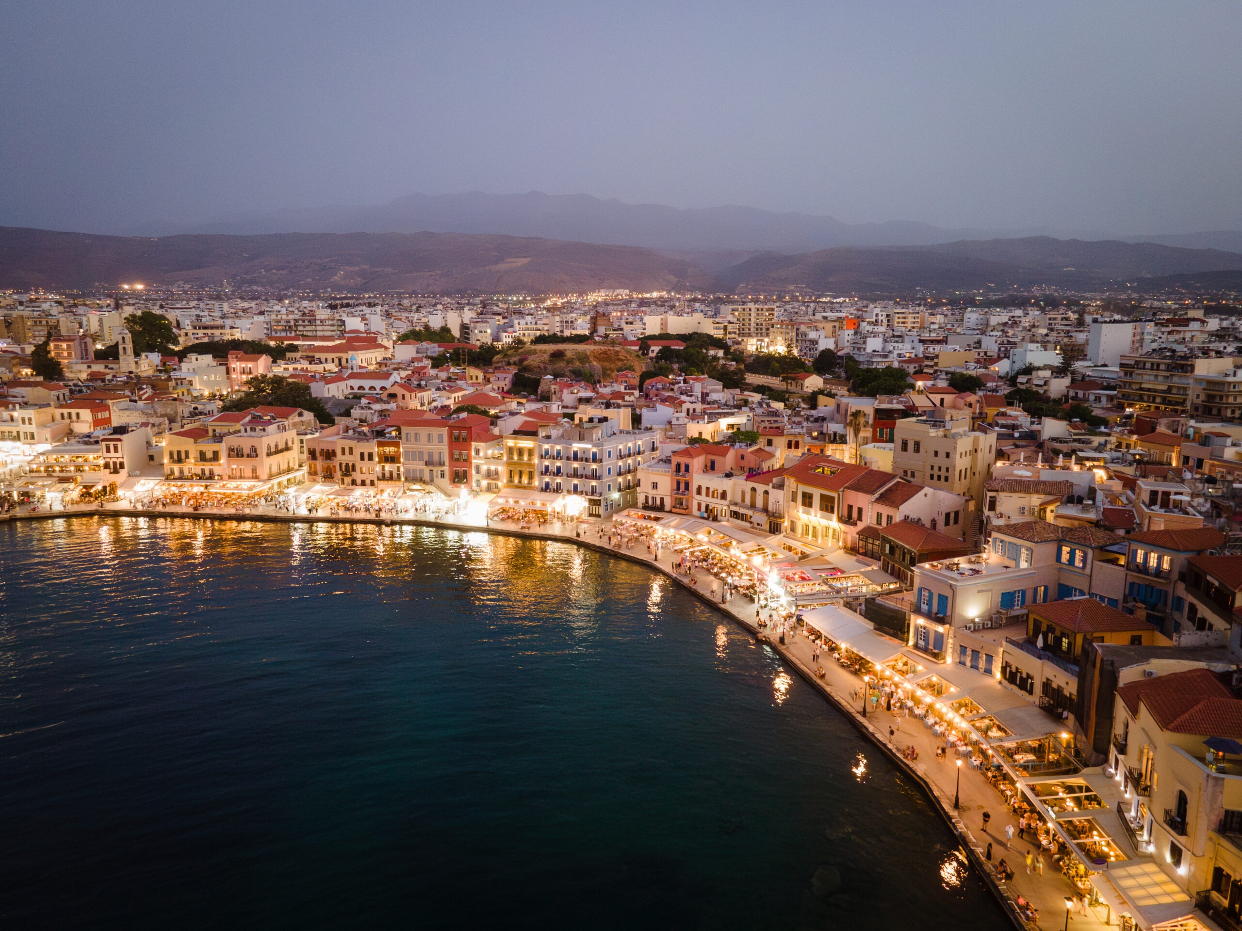 Old Town street in Rethymno Crete
