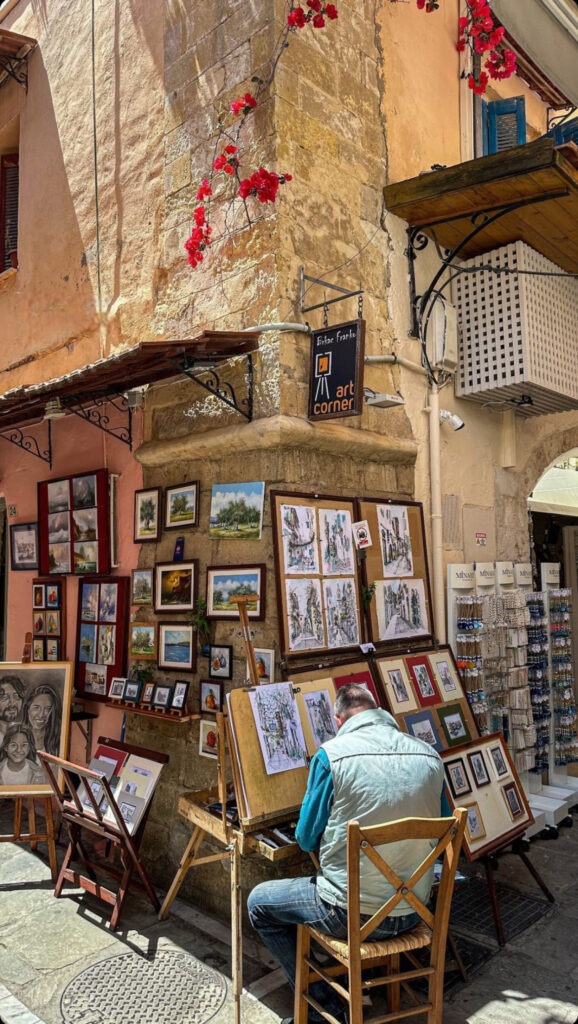 Rethymno Old Town art corner