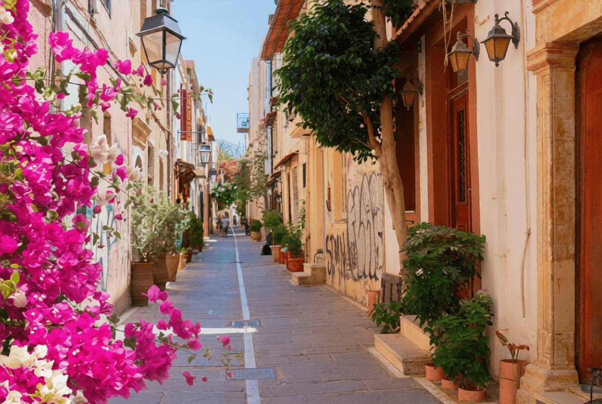 Rethymno old town street