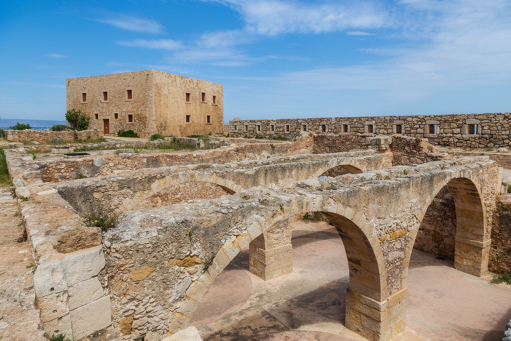 Fortezza Fortress above Rethymno Old Town and the sea
