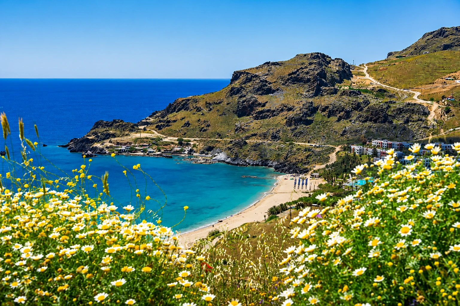 Damnoni Beach in south Rethymno Crete