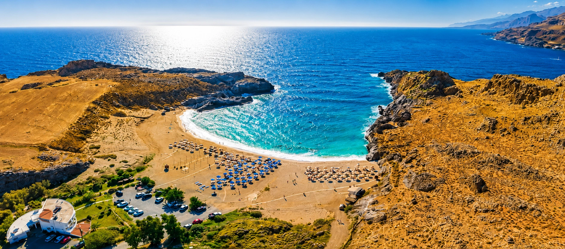 View of Schinaria Beach near Plakias