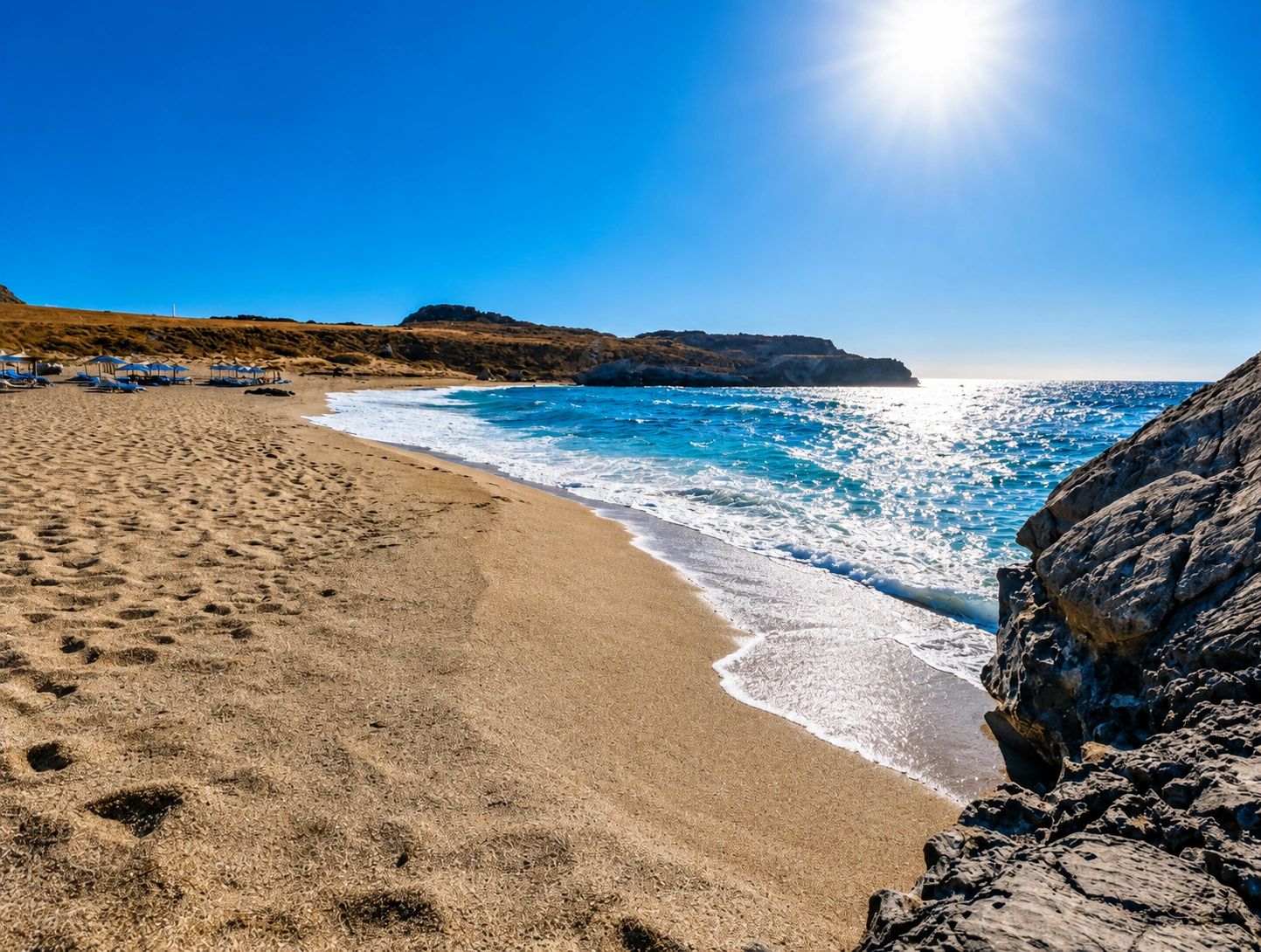 Schinaria sea and beach in south Rethymno